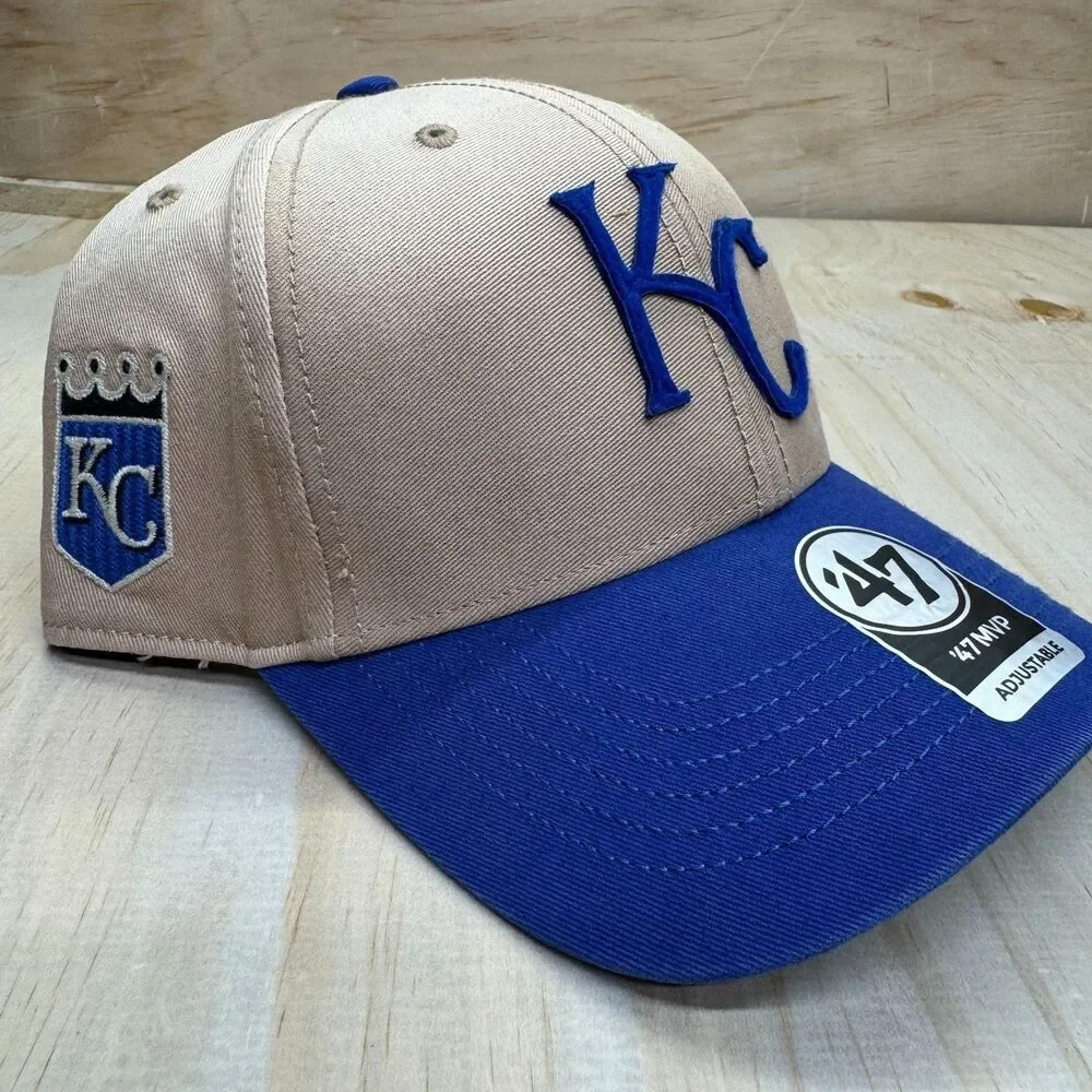 NEW Kansas City Royals '47 Brand MVP Dusty Cooperstown Adjustable Hat Cap OSFM